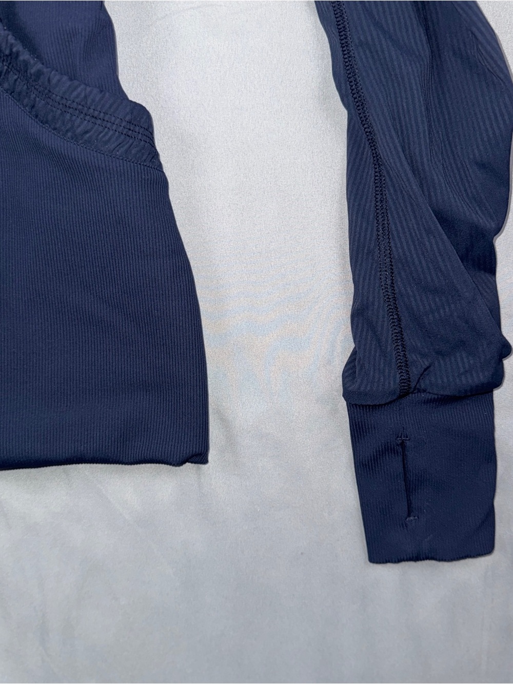 Lululemon Shaped Expression Hoodie Jacket Midnight Navy Ruched Size 6 - Picture 6 of 8